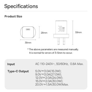 Baseus GaN5 Fast Charger 30W - Image 3